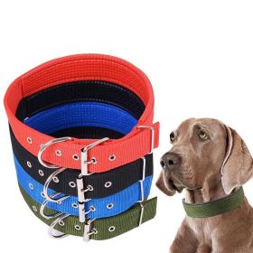 Pet Collar Simple Solid Color Dog Collar Leather Lining Adjustable Small Dog Collar Bichon Labrador Medium To Large Dog Collar (Kleur: red)