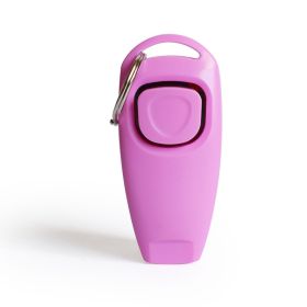 Dog Whistle Clicker; Dog Training Whistle; Dog Behavior Training Tool With Keychain (Color: pink)