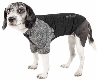 Pet Life Active 'Hybreed' 4-Way Stretch Two-Toned Performance Dog T-Shirt (Color: black)