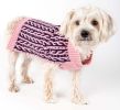 Harmonious Dual Color Weaved Heavy Cable Knitted Fashion Designer Dog Sweater